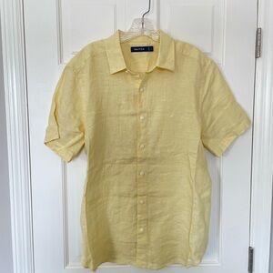 Nautica Men's Yellow Short Sleeve Shirt
